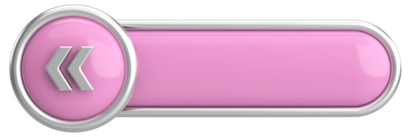 Önceki düğme. Arka düğme. 3B illüstrasyon.