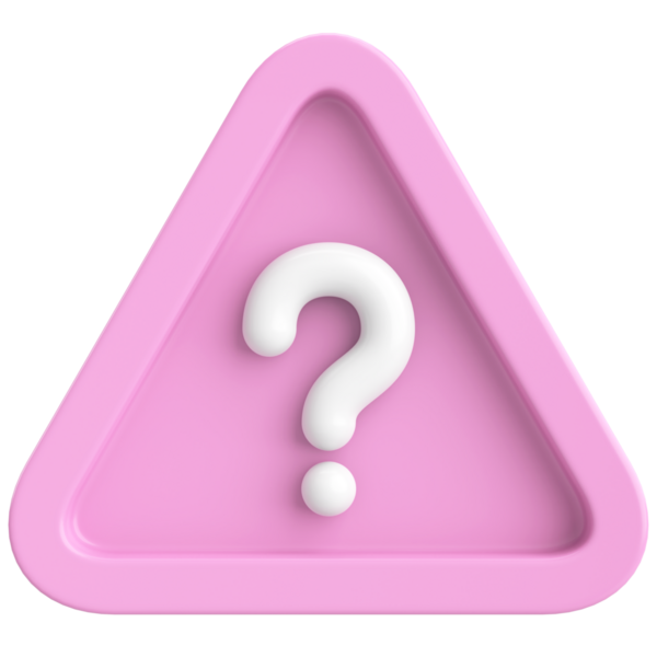 Soru işareti işareti. 3B illüstrasyon.