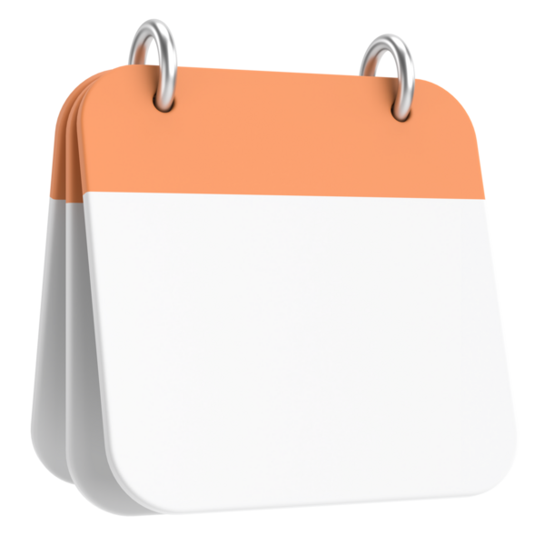 Boş takvim. Üç boyutlu takvim. 3B illüstrasyon.