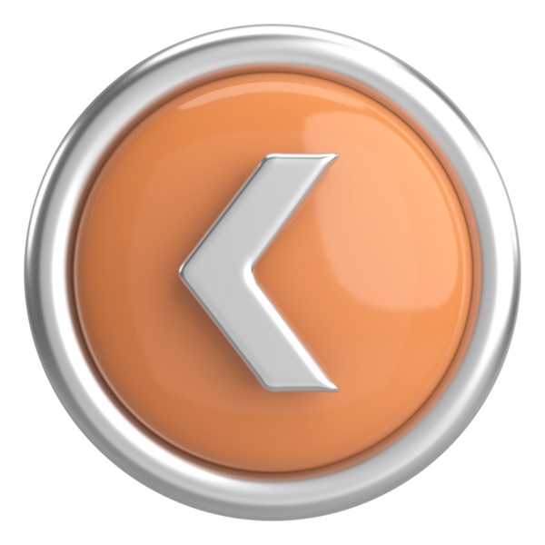 Önceki düğme. Arka düğme. 3B illüstrasyon.