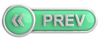 Önceki düğme. Arka düğme. 3B illüstrasyon.