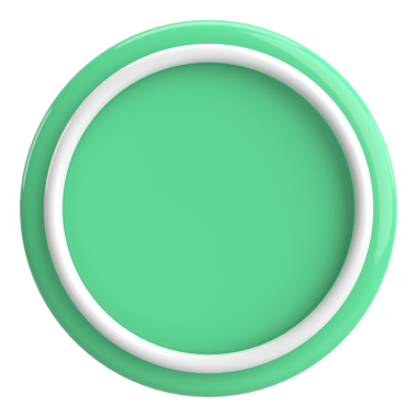 Üç boyutlu daire düğmesi. Boş tuş. 3B illüstrasyon.