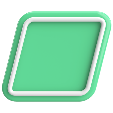 3 boyutlu eşkenar dörtgen düğmesi. Boş tuş. 3B illüstrasyon.