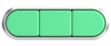 Üç boyutlu düğme. Skor tabelası. 3B illüstrasyon.