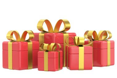 Hediye Kutusu açıldı. Üç boyutlu hediye kutusu. 3B illüstrasyon.