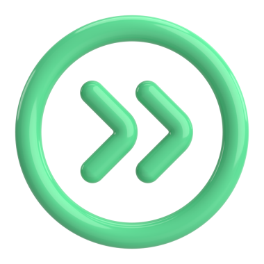 Sonraki düğme. Devam et düğmesi. 3B illüstrasyon.