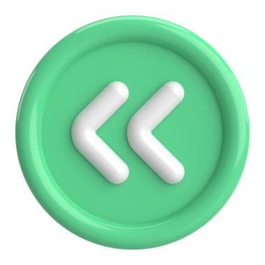 Önceki düğme. Arka düğme. 3B illüstrasyon.