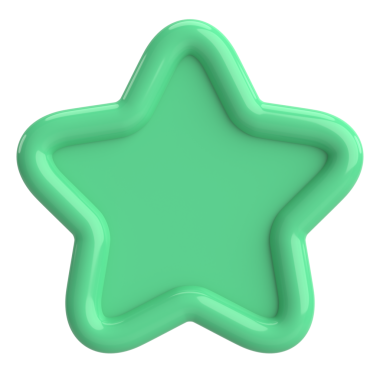 Üç boyutlu yıldız. Yıldız ikonu. 3B illüstrasyon.