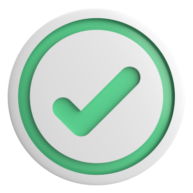 3 boyutlu onay kutusu. İşaretle. 3B illüstrasyon.