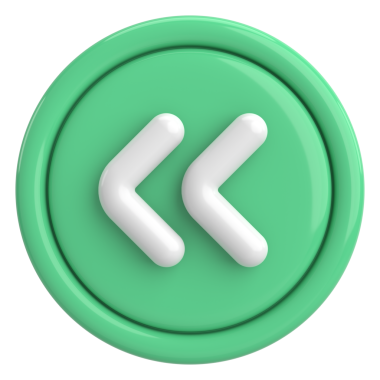 Önceki düğme. Arka düğme. 3B illüstrasyon.