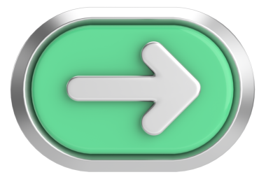 Sonraki düğme. Devam et düğmesi. 3B illüstrasyon.