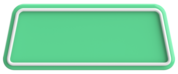 Üç boyutlu düğme. Boş tuş. 3B illüstrasyon.