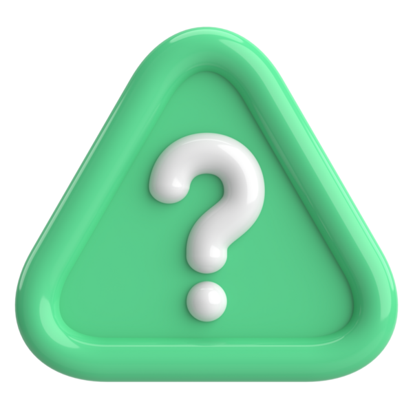 Soru işareti işareti. 3B illüstrasyon.