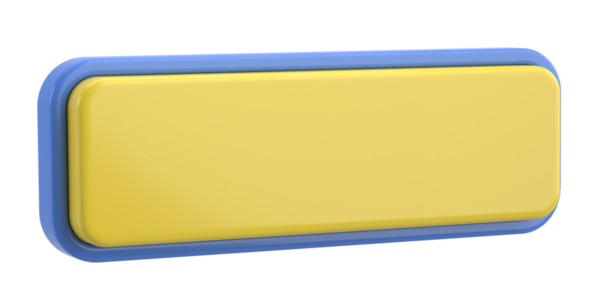 Üç boyutlu düğme. Boş tuş. 3B illüstrasyon.