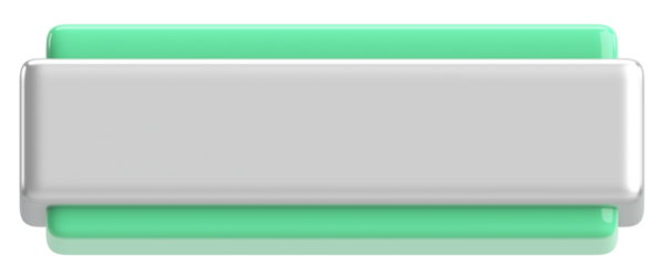 Üç boyutlu düğme. Boş tuş. 3B illüstrasyon.