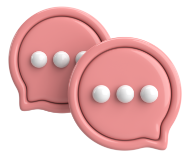 Canlı sohbet simgesi. Sohbet ikonu. 3B illüstrasyon.