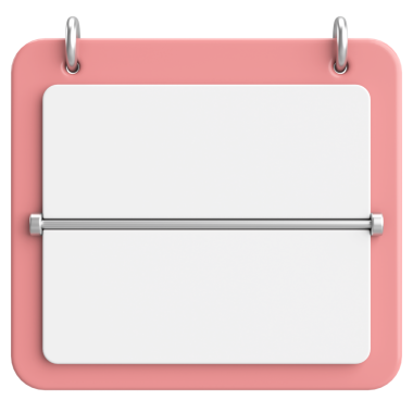 Boş takvim. Üç boyutlu takvim. 3B illüstrasyon.