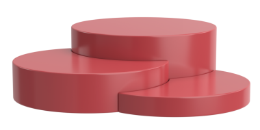 Ürün sergisi. Ürün podyumu. 3B illüstrasyon.