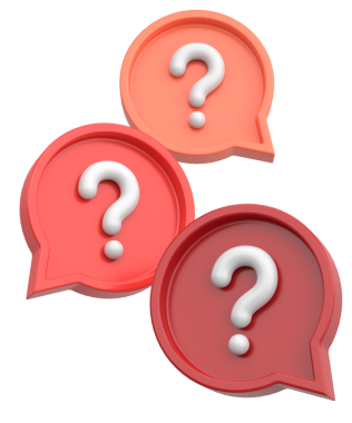 Soru işareti işareti. 3B illüstrasyon.