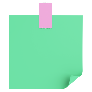 Üç boyutlu not defteri. Yapışkan bir not. 3B illüstrasyon.