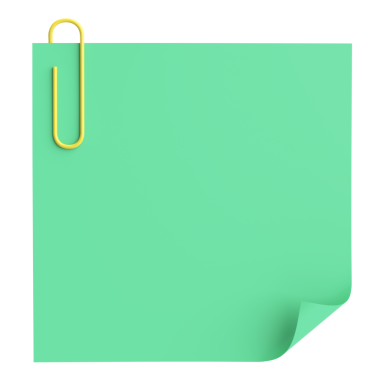 Üç boyutlu not defteri. Yapışkan bir not. 3B illüstrasyon.