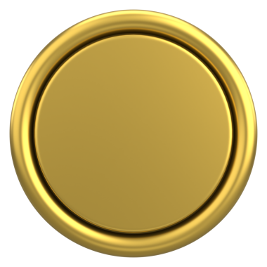 Üç boyutlu daire düğmesi. Boş tuş. 3B illüstrasyon.