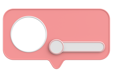 Profil kutusu. Sosyal medya profili. 3B illüstrasyon.