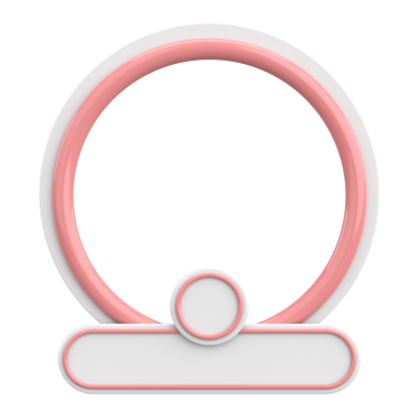 Sosyal medya için profil çerçevesi. 3B illüstrasyon.