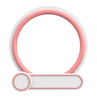 Sosyal medya için profil çerçevesi. 3B illüstrasyon.