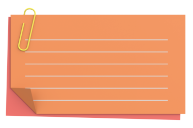 Üç boyutlu not defteri. Yapışkan bir not. 3B illüstrasyon.