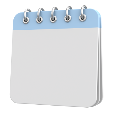 Boş takvim. Üç boyutlu takvim. 3B illüstrasyon.