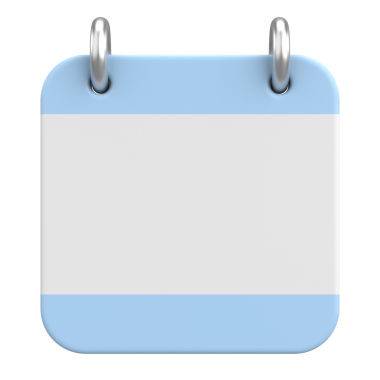 Boş takvim. Üç boyutlu takvim. 3B illüstrasyon.