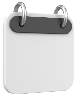 Boş takvim. Üç boyutlu takvim. 3B illüstrasyon.