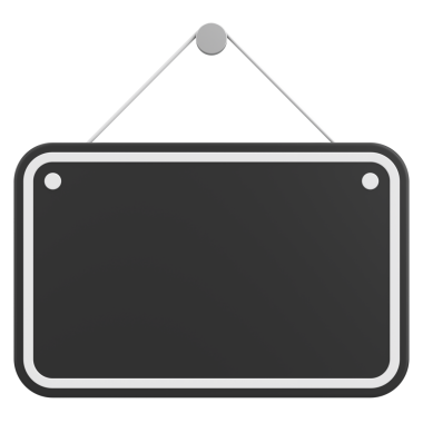 Boş Asılma İşareti. 3B Görüntü.