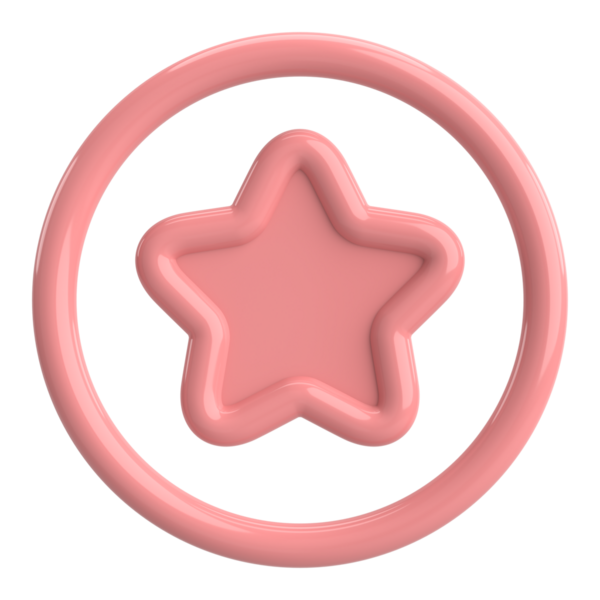 Üç boyutlu yıldız. Yıldız ikonu. 3B illüstrasyon.