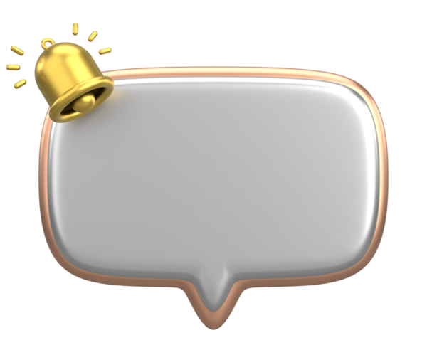 Üç boyutlu uyarı kutusu. 3B illüstrasyon.