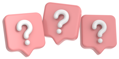 Soru işareti işareti. 3B illüstrasyon.