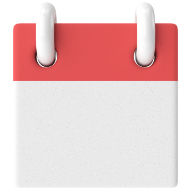 Boş takvim. Üç boyutlu takvim. 3B illüstrasyon.