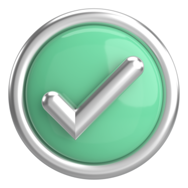 3 boyutlu onay kutusu. İşaretle. 3B illüstrasyon.