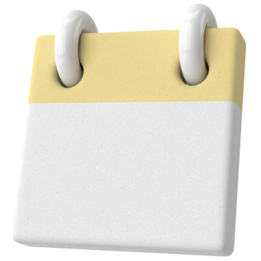 Boş takvim. Üç boyutlu takvim. 3B illüstrasyon.