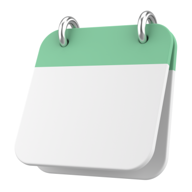 Boş takvim. Üç boyutlu takvim. 3B illüstrasyon.