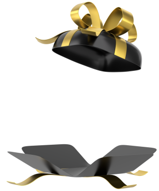 Hediye Kutusu açıldı. Üç boyutlu hediye kutusu. 3B illüstrasyon.