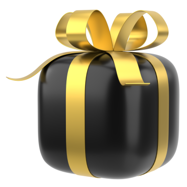 Kara Cuma için 3 boyutlu hediye kutusu. 3B illüstrasyon.