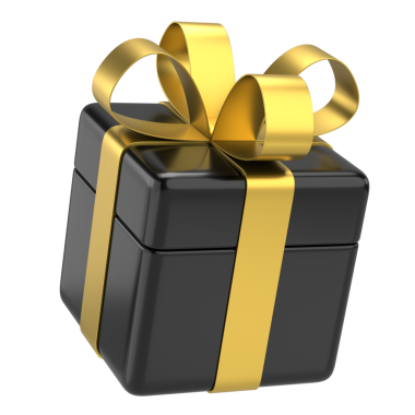 Kara Cuma için 3 boyutlu hediye kutusu. 3B illüstrasyon.