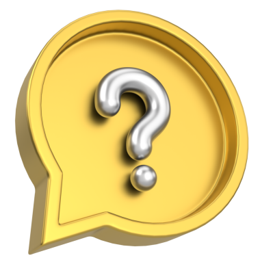 Soru işareti işareti. 3B illüstrasyon.