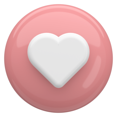 Düğme gibi. İkon gibi. 3B illüstrasyon.