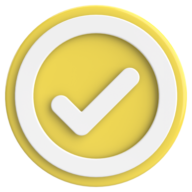 3 boyutlu onay kutusu. İşaretle. 3B illüstrasyon.