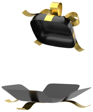 Hediye Kutusu açıldı. Üç boyutlu hediye kutusu. 3B illüstrasyon.