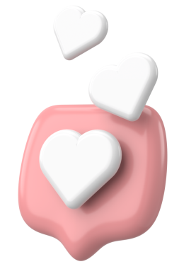 Düğme gibi. İkon gibi. 3B illüstrasyon.