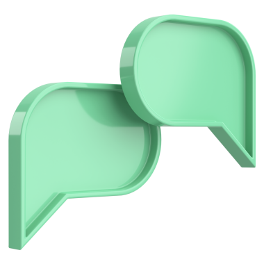 Konuşma balonu. Sohbet balonu. 3B illüstrasyon.